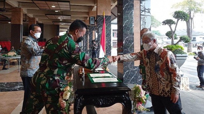 Jenderal Andika Teken MoU Pembiayaan 10.000 Rumah Prajurit TNI AD (Foto: Wilda Nufus/detikcom)