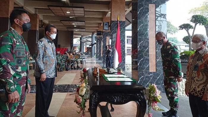 Jenderal Andika Teken MoU Pembiayaan 10.000 Rumah Prajurit TNI AD (Foto: Wilda Nufus/detikcom)