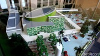 Kubah masjid tersebut berbentuk lengkungan tipis yang tidak cembung.