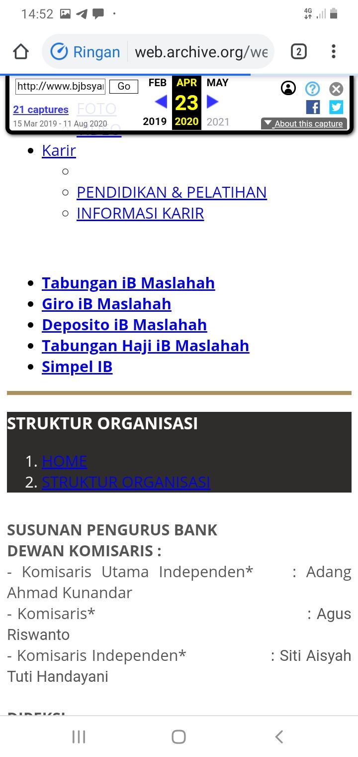 Nama Siti Aisyah terpampang dalam website sebagai komisaris independen Nama Siti Aisyah terpampang dalam website sebagai komisaris independen