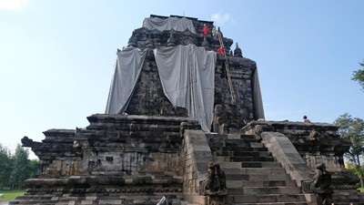 Usai 6 Bulan, Candi Mendut Dibuka dari Terpaulin