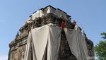 Foto: Selimut Candi Mendut Akhirnya Dibuka