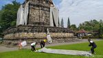 Foto: Selimut Candi Mendut Akhirnya Dibuka