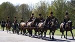 Artileri Pasukan Berkuda Tiba di Kastil Windsor
