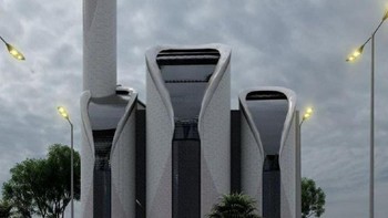 Masjid Syaikh Ajlin. Masjid yang didesain Ridwan Kamil untuk Gaza, Palestina ini ramai menarik perhatian netizen karena disebut mirip konsol PlayStation 5 (PS5). Masjid ini segera dibangun untuk menggantikan masjid yang hancur selama konflik bersenjata antara Palestina dengan Israel pada 2014. Proyek ini dibiayai masyarakat Indonesia melalui pengumpulan dana dari berbagai pihak tersebut. Foto: Instagram @ridwankamil