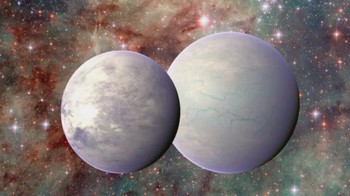 Planet di sekitar Tau Ceti. Bintang mirip Matahari Tau Ceti mungkin berjarak 12 tahun cahaya dari kita, tetapi bintang ini berada di pusat salah satu tata surya terdekat dan mirip Bumi. Yang mengelilinginya ada empat planet, dan menurut penelitian tahun 2017 , dua planet terjauh dari Tau Ceti mungkin bisa dihuni. Foto: NASA