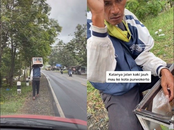 Demi Cari Uang, 5 Penjual Makanan Ini Rela Jalan Kaki Puluhan Kilometer