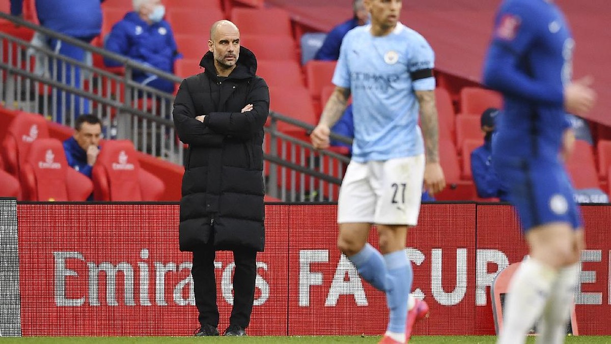 Manajer Manchester City, Pep Guardiola. (Foto: Ben Stansall/AP/Pool)