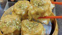 Penggemar jamur, di Rumah Dimsum El di Kebayoran Lama ada menu Dimsum Mushroom yang gurih mulur. Foto: Instagram @rumahdimsumel