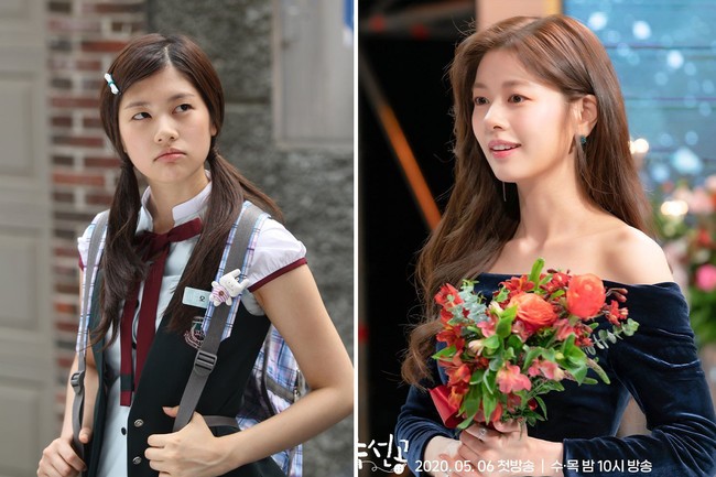Jung So Min identik dengan perannya sebagai Oh Ha Ni dalam drama Korea Playful Kiss. Inilah penampilan sang aktris sepuluh tahun berikutnya dalam drama Korea Soul Mechanic. Ia kini berumur 32 tahun. Foto: dok KBS2, dok MBC