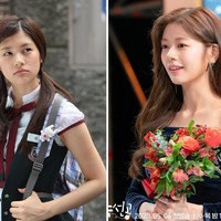 Jung So Min identik dengan perannya sebagai Oh Ha Ni dalam drama Korea Playful Kiss. Inilah penampilan sang aktris sepuluh tahun berikutnya dalam drama Korea Soul Mechanic. Ia kini berumur 32 tahun. Foto: dok KBS2, dok MBC