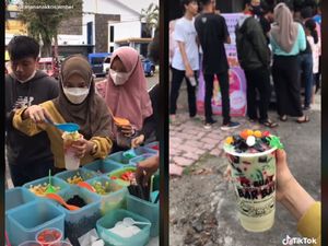 Cukup Bayar Rp 5.000 Bisa Puas Ambil Es Buah Prasmanan di Sini