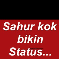 Nah bener nih. Jangan sampai kebanyakan bikin status jadi bikin kamu lupa bikin makanan buat sahur ya.. Foto: Instagram