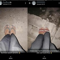 Sandal pulangnya sih dapet yang lebih bagus tapi... ya lumayan lah buat emak di rumah biar senang. Foto: Twitter/@txtdrstoryWA