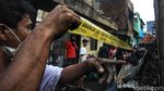 Garis Polisi Dipasang di Lokasi Kebakaran Tamansari