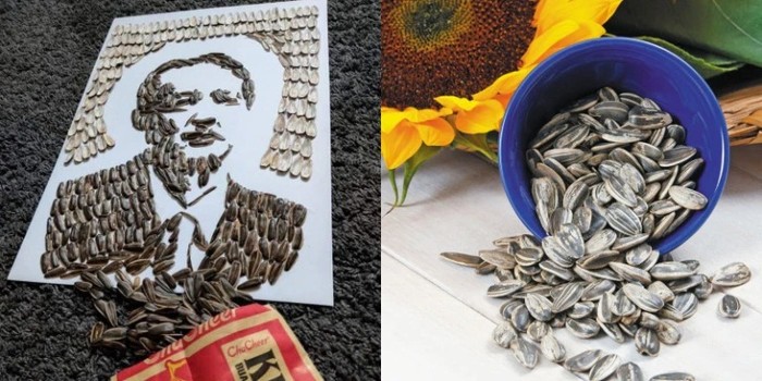 Keren! Seniman Ini Ciptakan Lukisan pakai Ratusan Kuaci