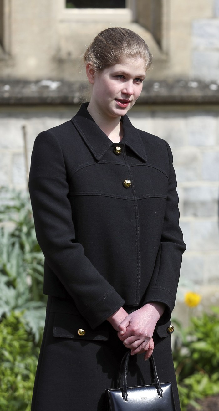Lady Louise Windsor WINDSOR, UK - APRIL 16: Sophie, Countess of Wessex and Lady Louise Windsor are seen walking through Windsor on April 16, 2021 in Windsor, United Kingdom. The Queen announced the death of her beloved husband, His Royal Highness Prince Philip, Duke of Edinburgh. HRH passed away peacefully April 9th at Windsor Castle. (Photo by Eamonn M. McCormack/Getty Images)