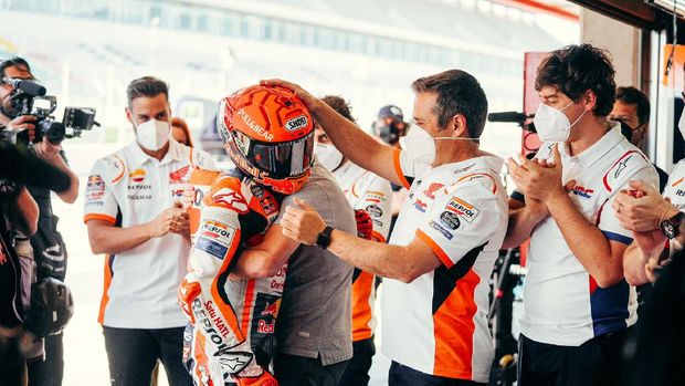 Marc Marquez usai menuntaskan MotoGP Portugal, comeback-nya usai nyaris setahun absen karena cedera