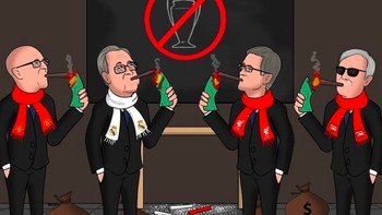 Para bos tim European Super League digambarkan mencoret Liga Champion. Foto: Twitter