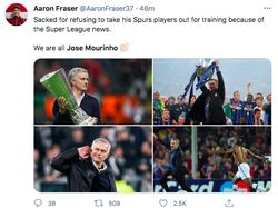 Dipecat Tottenham, Netizen Bilang Mourinho Pahlawan