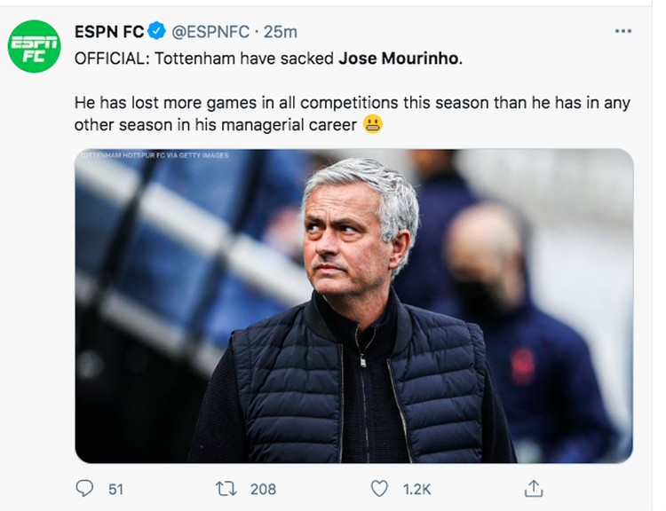 Meme Mourinho Dipecat