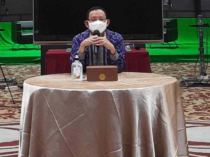 Tim peneliti vaksin merah putih, rektor unair, Direktur Pendidikan Profesi dan Penelitian RSU dr Soetomo Surabaya dan Direktur Utama RS Unair
