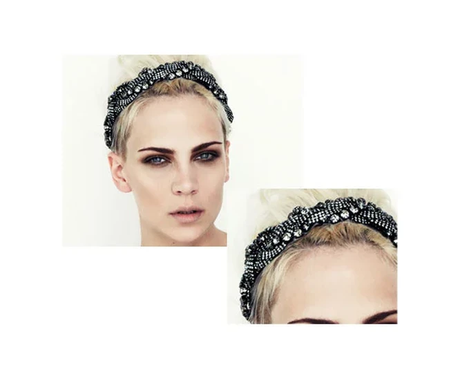 Braided Crystal Twists and Chunky Strands Headwrap, demikian nama bando ini, dihiasi taburan kristal Swarovski. Tak heran bila harganya mencapai US$ 1.375 atau Rp 20 juta. (Foto: Instagram)