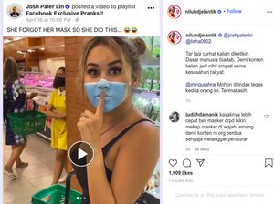 Bule Lukis Wajahnya Biar Mirip Pakai Masker di Bali, Warga +62: Usir Aja!
