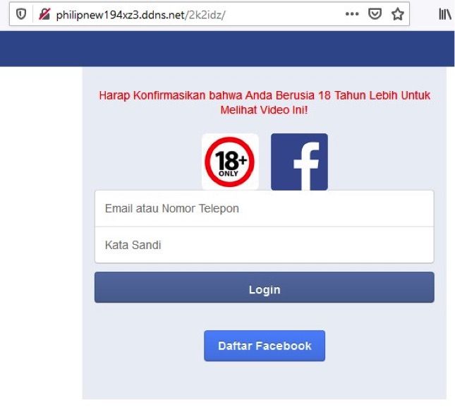 Facebook Kena Tag Link Porno Facebook Kena Tag Link Porno yang merupakan phising
