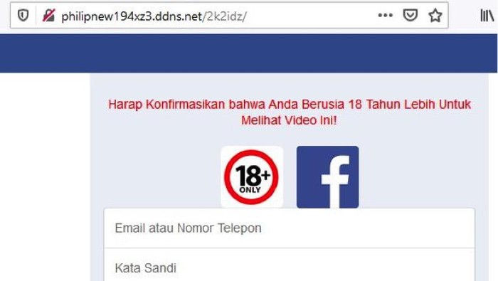 Facebook Kena Tag Link Porno yang merupakan phising