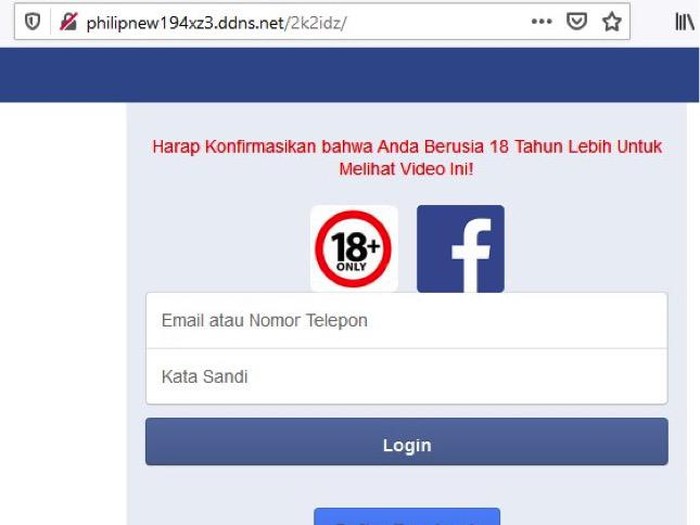 Facebook Kena Tag Link Porno yang merupakan phising