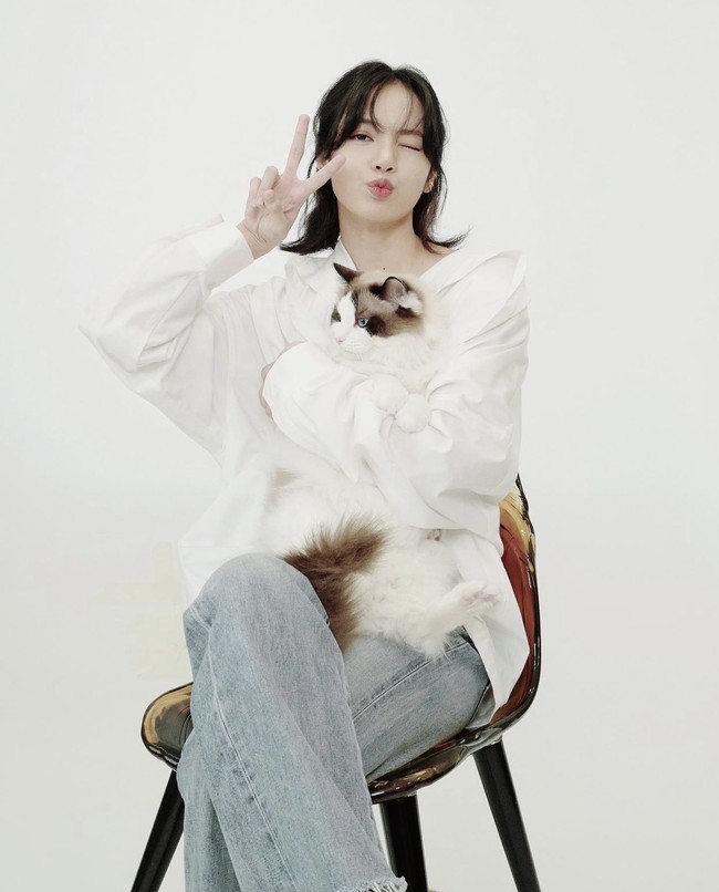 Kucing tampan bermata biru ini adalah Luca. Kucing kedua Lisa BLACKPINK ini berjenis ragdoll dan memiliki bulu panjang berwarna putih, kecuali pada bagian kepala dan ekor. Foto: dok. Instagram lalalalisa_m