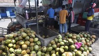 Hal itu dirasakan salah seorang pedagang es kelapa muda, disepanjang jalan Raya Pondok Gede, Jakarta Timur.