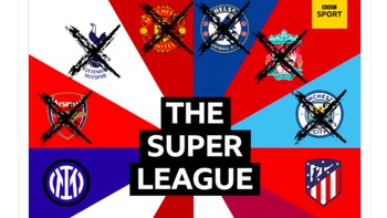 Enam tim Liga Inggris kompak mengundurkan diri sehingga hanya tersisa 6 tim dari liga lain. Akibatnya, European Super League ditangguhkan. Foto: Twitter