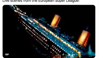 European Super League sudah tenggelam saat ini. Foto: Twitter