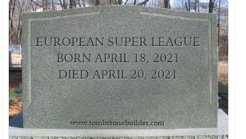 Begitu singkat umur European Super League. Foto: Twitter