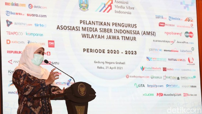 pelantikan pengurus AMSI Jatim periode 2020-2023