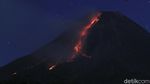 Potret Gunung Merapi Luncurkan Lava Pijar