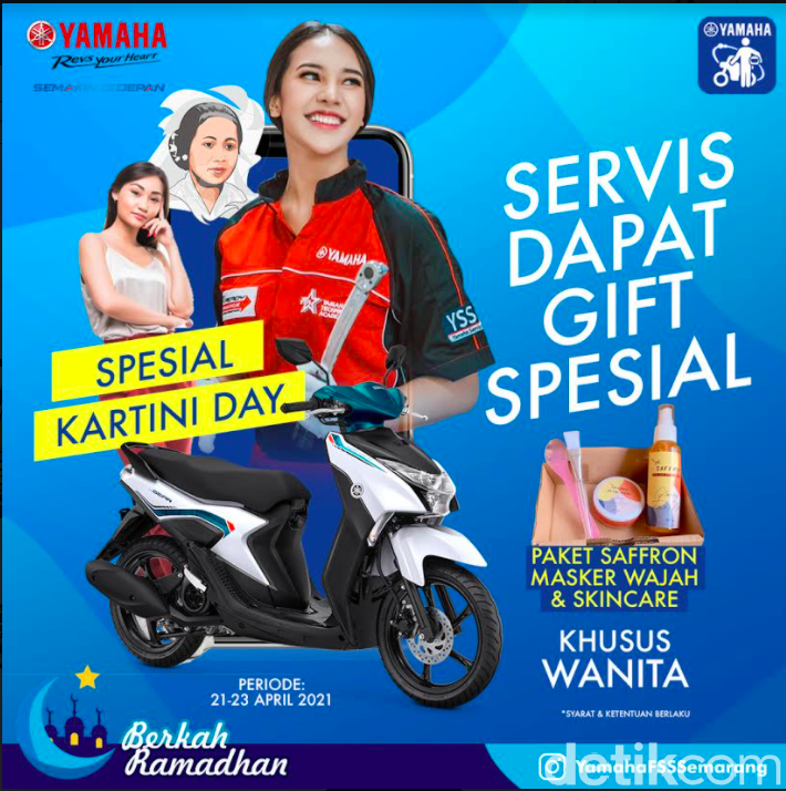 Yamaha Peringati hari Kartini dengan berikan perawatan Wajah Gratis.