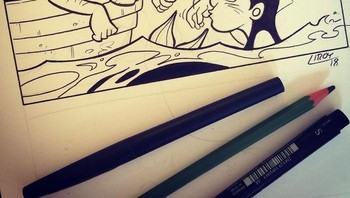 Gambar putri duyung yang meminta bukti cinta ke pelaut. (Foto: Boredpanda/liroy.bd)