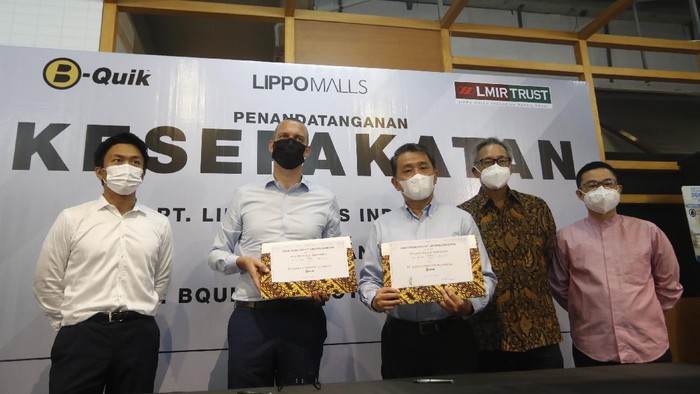 Layanan Pecinta Otomotif di Pusat Perbelanjaan PT Lippo Malls Indonesia (LMI) melakukan penandatanganan kesepakatan dengan PT BQuik Otomotif Indonesia (B-Quik).
