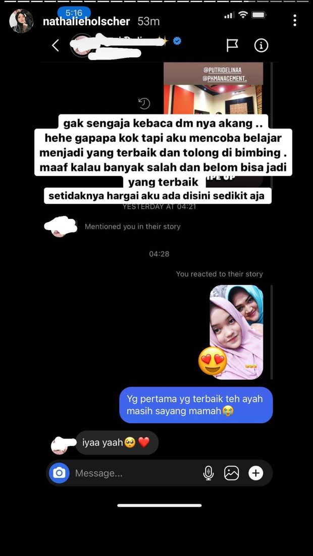 Nathalir Holscher tak sengaja baca DM Sule bilang masih sayang Lina Jubaedah