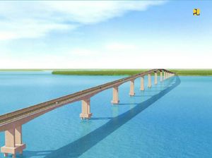 Belah Laut! Jembatan Tol Batam-Bintan 9 Km Terpanjang di RI