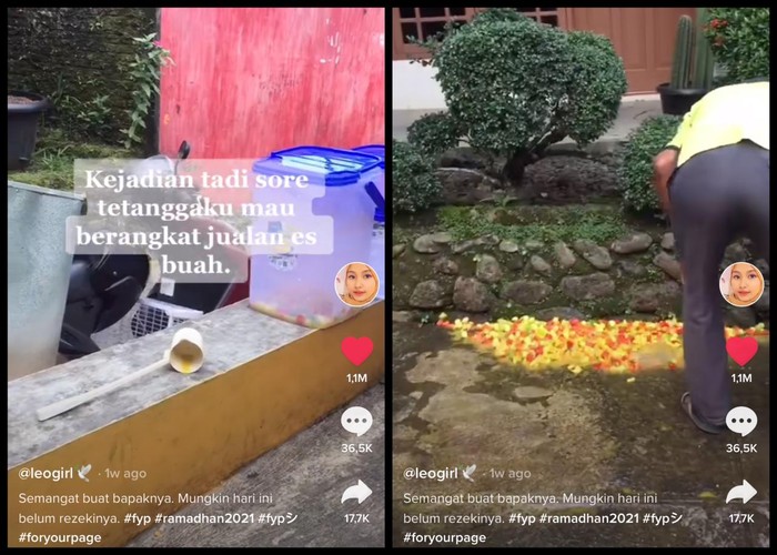 Nyesek! Dagangan Es Buah Penjual Ini Tumplek Bersisa di Jalanan
