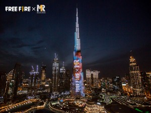 Free Fire Rilis Karakter Baru Melalui Atraksi Light Show Burj Khalifa
