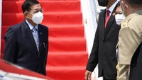 Jenderal Min Aung Hlaing dan delegasi terlebih dahulu menjalani PCR swab test dan penapisan kesehatan sebagai bagian dari penerapan protokol kesehatan (Rusman/Biro Pers Sekretariat Presiden)