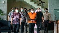 Syahrial sebelumnya sudah tiba di gedung KPK, Jakarta, Sabtu (24/3/2021) pagi. Syahrial ditahan selama 20 hari ke depan terhitung 24 April hingga 13 Mei 2021. Dia ditahan di Gedung ACLC KPK. (Andhika/detikcom)