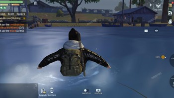Aktivitas berenang juga dapat dilakukan. Bahkan karakter yang dimainkan dapat menyelam ke dasar sungai. Namun pemain tetap harus memperhatikan kekuatan paru-paru pada karakter. Foto: Screenshot Undawn.