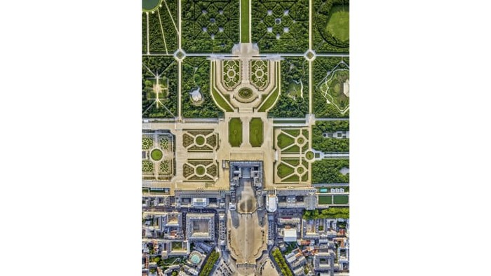 Foto udara Paris