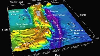 Sebagai penyandang status palung terdalam di Samudra Atlantik, dan kerap menjadi penyebab sejumlah tsunami dan gempa bumi, Palung Puerto Rico memiliki kedalaman hingga 8.800 meter dan panjang lebih dari 800 kilometer. (Foto: Marine Insight)